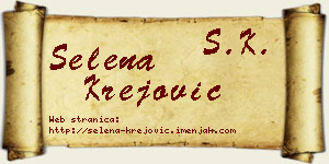 Selena Krejović vizit kartica